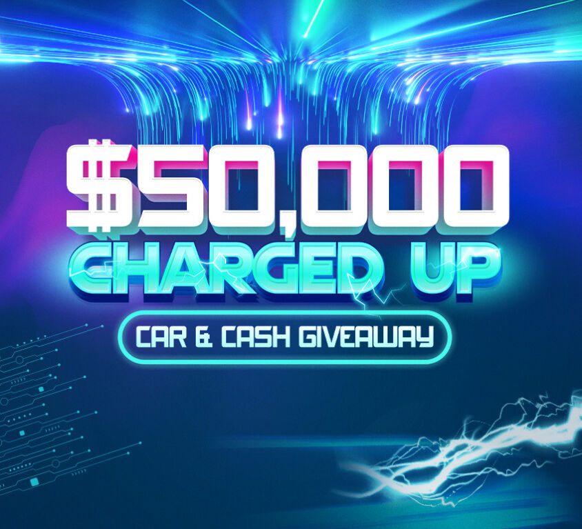 $50,000 CHARGED UP CAR & CASH GIVEAWAY